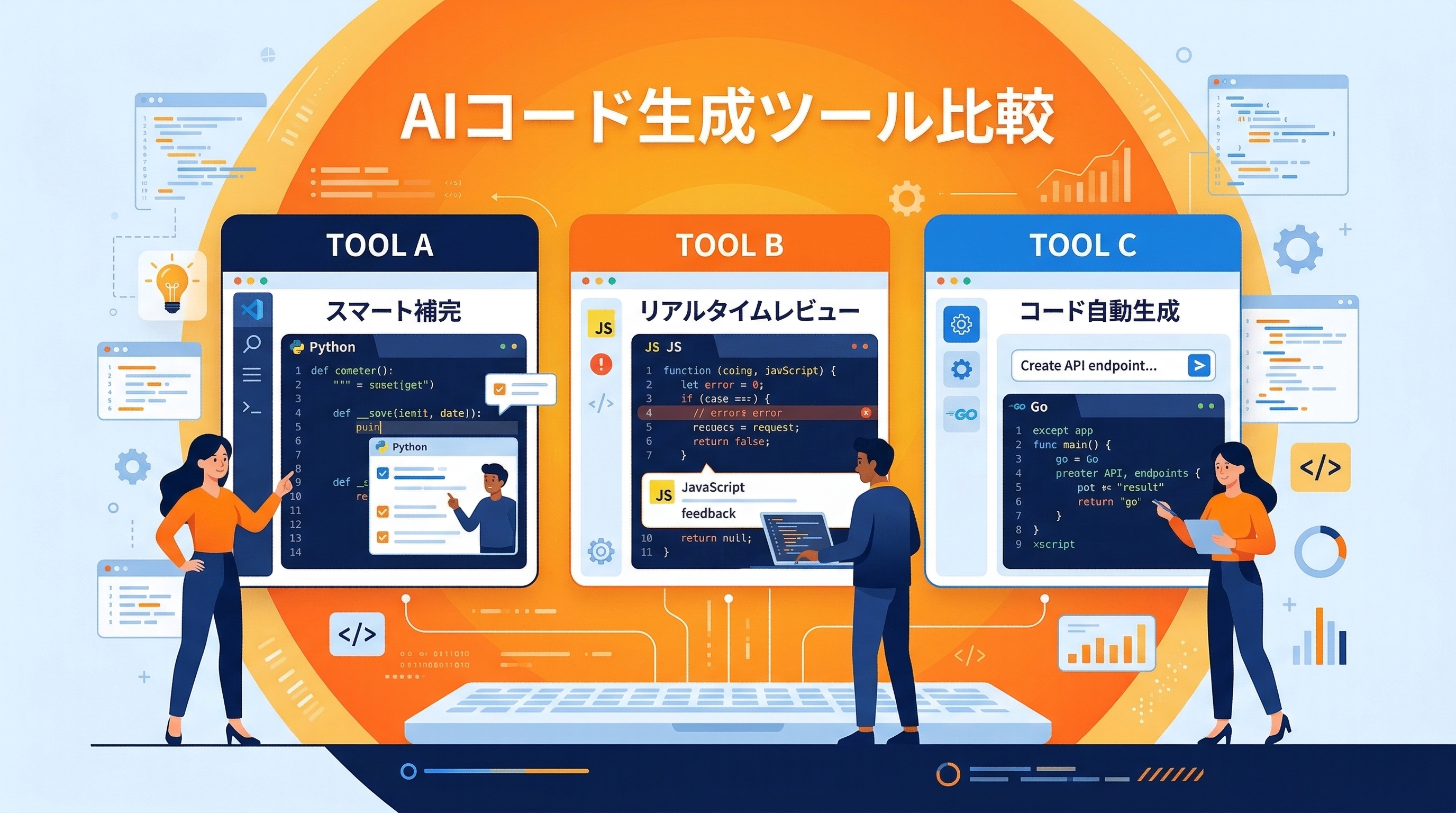AIコード生成ツール比較5選——精度・速度・使いやすさで選ぶ【2026年版】