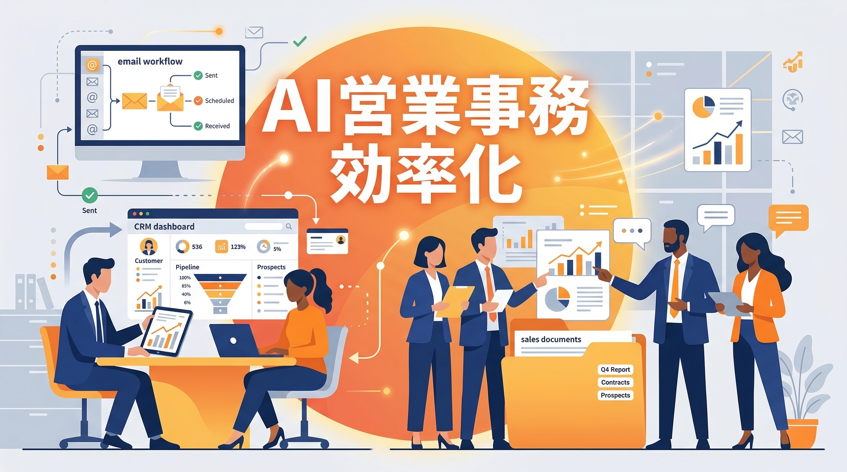 営業事務のAI活用——見積・受注・報告を自動化する方法