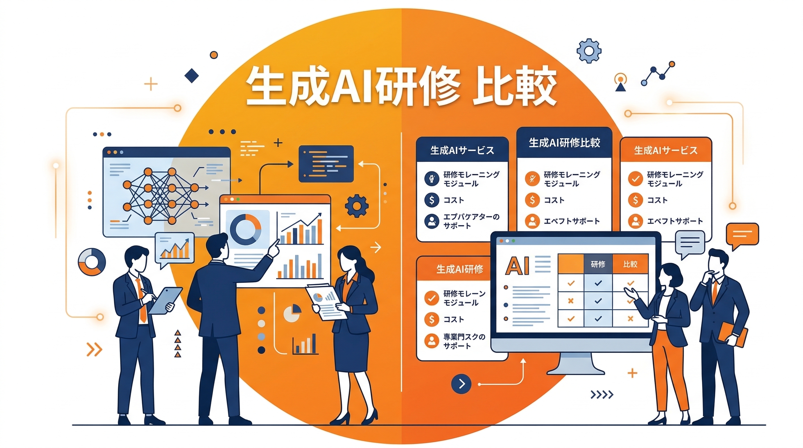 生成AI研修おすすめ比較——選ぶ前に知るべき3つのポイント